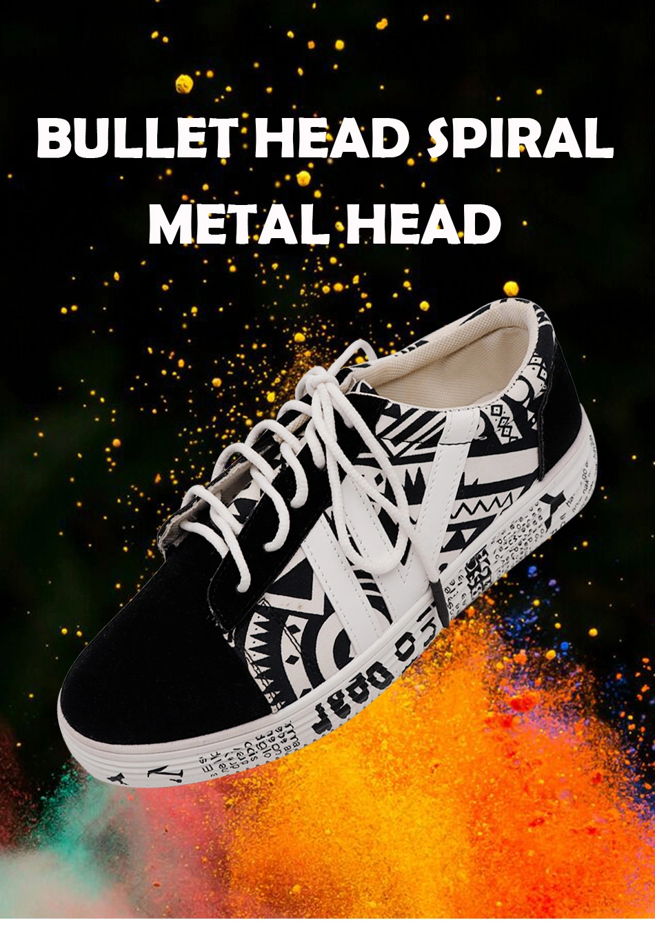 Weiou Manufacturer Hot Selling Metal Shoe Accessories Brand New Black White Bullet
