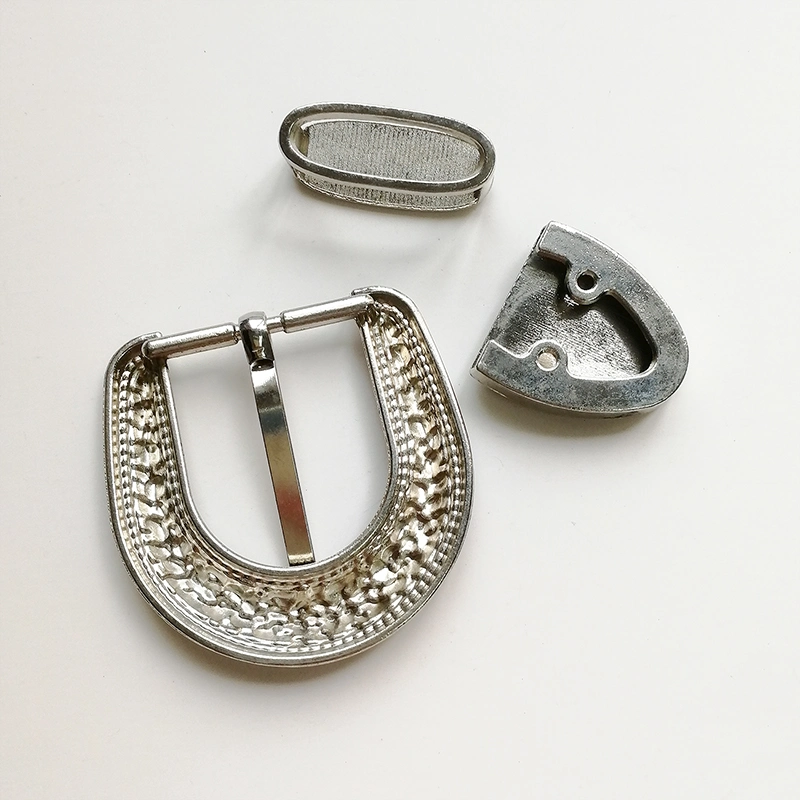 Vintage Pattern Pin Buckle Three Pieces Set for Belt