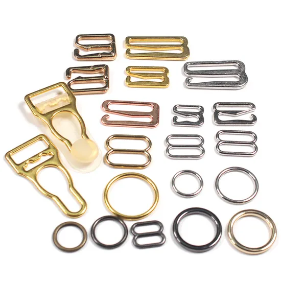 Accesorios para sujetador Anillo y ajustador de sujetador de aleación Ajustador y gancho de metal